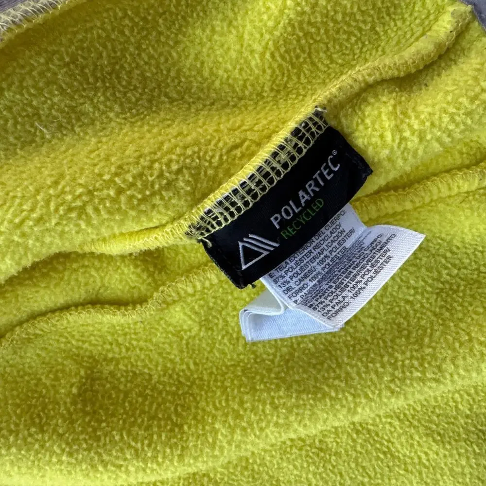 The North Face Plaid Denali Toddler 4/4T Fleece Polartec Full Zip Jacket Yellow